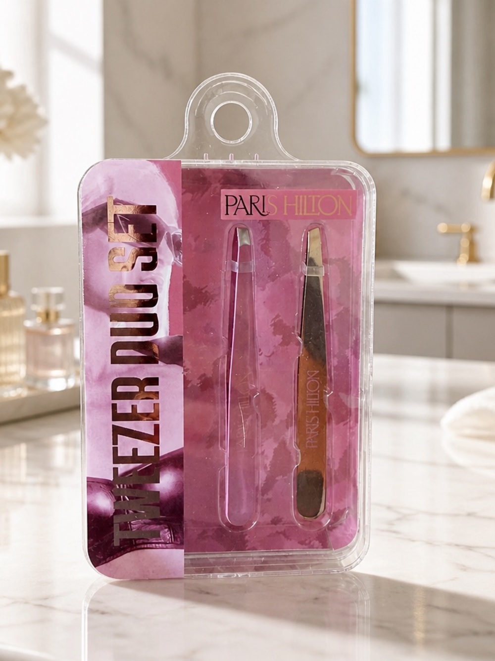 Paris Hilton 2-Piece Tweezer Set Eyebrow Beauty Tools